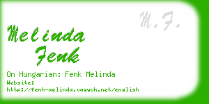 melinda fenk business card